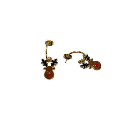 earrings steel gold hoop rudolph2
